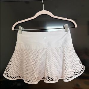 White Mesh Women's Athletic Skirt